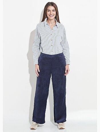 Pantalon large, velours grosses cotes - Afibel