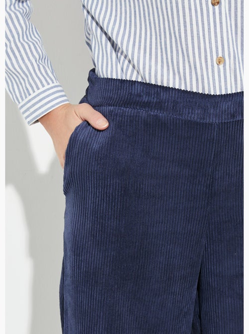 Pantalon large, velours grosses cotes - Afibel - Kiabi