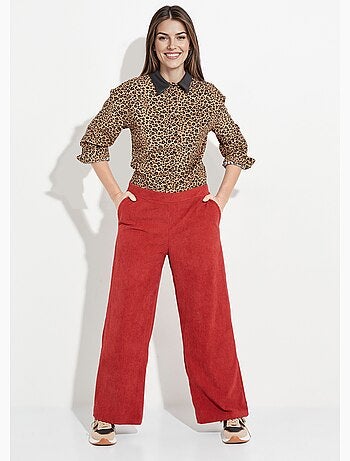 Pantalon large, velours grosses cotes - Afibel