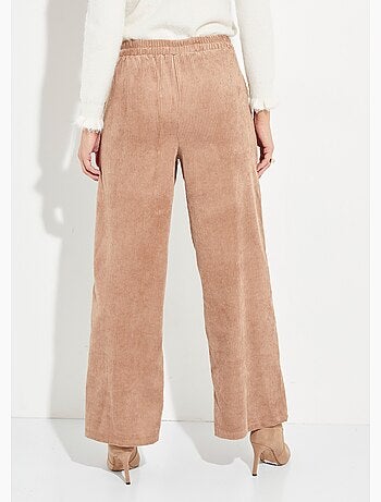 Pantalon large, velours grosses cotes - Afibel