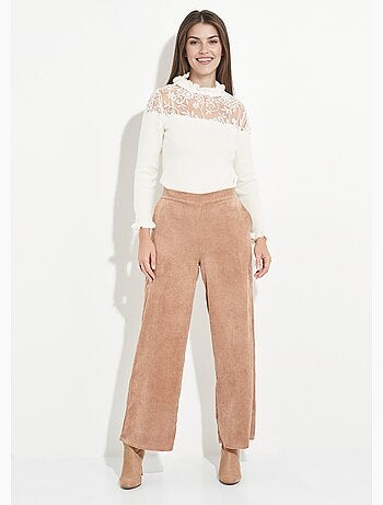 Pantalon large, velours grosses cotes - Afibel