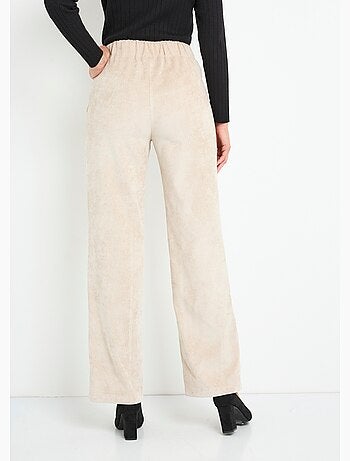 Pantalon large velours milleraies - Afibel