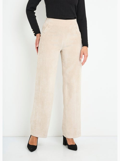 Pantalon large velours milleraies - Afibel - Kiabi Pantalon large velours milleraies - Afibel - Kiabi