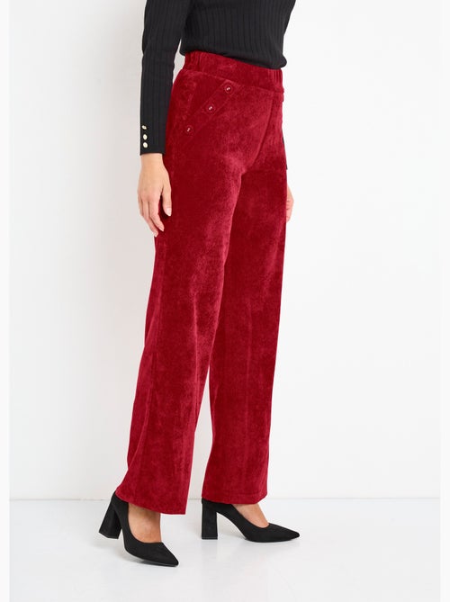 Pantalon large velours milleraies - Afibel - Kiabi