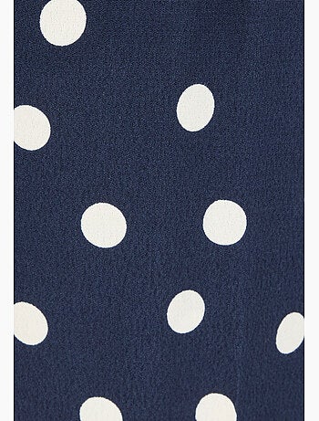 Pantalon large viscose fluide imprimé pois - Damart