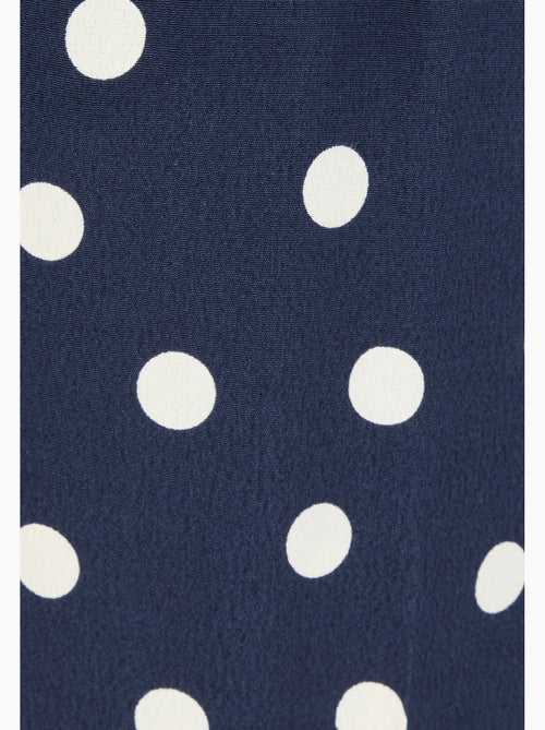 Pantalon large viscose fluide imprimé pois - Damart - Kiabi