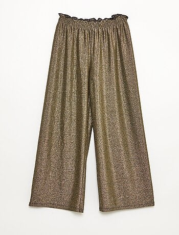 Pantalon large wide leg fit en maille bisou