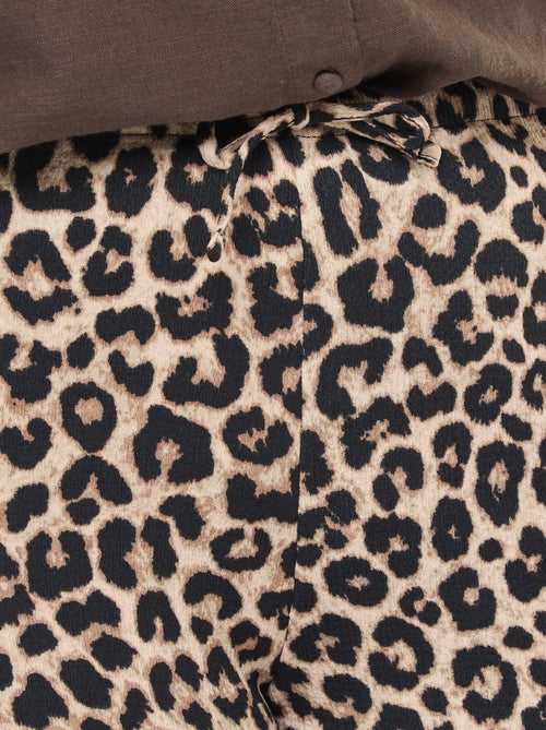 Pantalon large / wide leg plissé - Kiabi