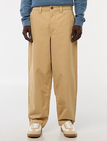 Pantalon large / wide leg uni en twill