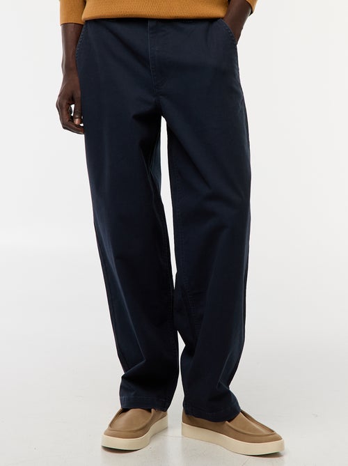 Pantalon large / wide leg uni en twill - Kiabi Pantalon large / wide leg uni en twill - Kiabi