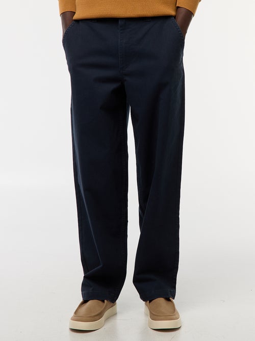 Pantalon large / wide leg uni en twill - Kiabi Pantalon large / wide leg uni en twill - Kiabi