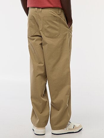 Pantalon large / wide leg uni en twill