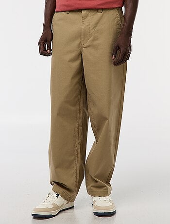 Pantalon large / wide leg uni en twill