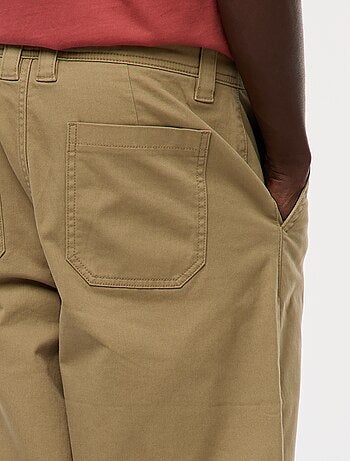 Pantalon large / wide leg uni en twill