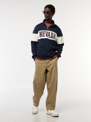 Pantalon large / wide leg uni en twill