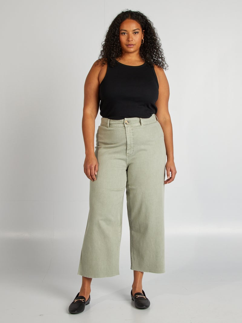 Pantalon large / wide leg Vert - Kiabi