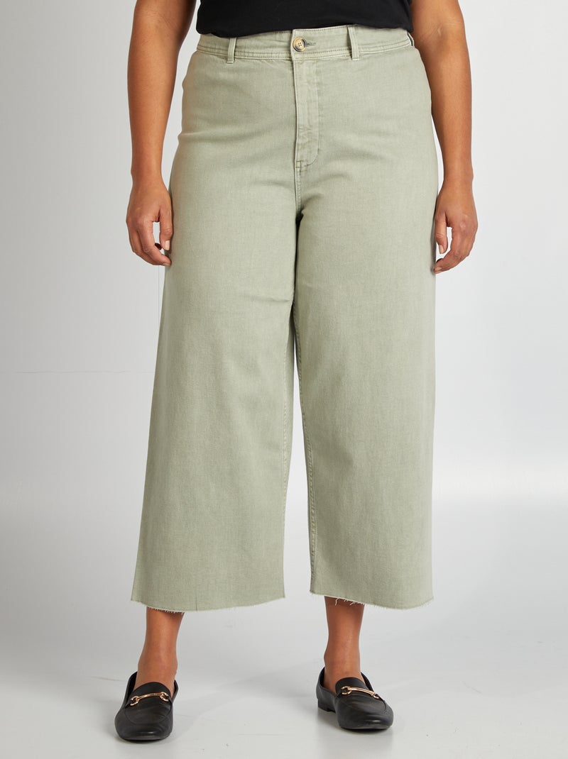 Pantalon large / wide leg Vert - Kiabi
