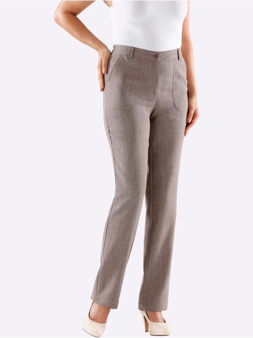 Pantalon léger à ceinture élastique avec poches devant - Taille courte - Witt - Kiabi