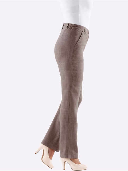 Pantalon léger à ceinture élastique avec poches devant - Taille courte - Witt - Kiabi