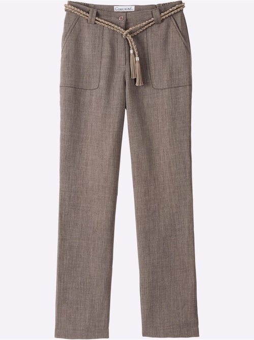 Pantalon léger à ceinture élastique avec poches devant - Taille courte - Witt - Kiabi
