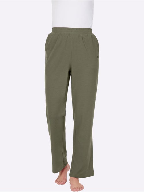 Pantalon léger à jambes droites avec ceinture élastique et poches latérales - taille courte - witt - Kiabi Pantalon léger à jambes droites avec ceinture élastique et poches latérales - taille courte - witt - Kiabi