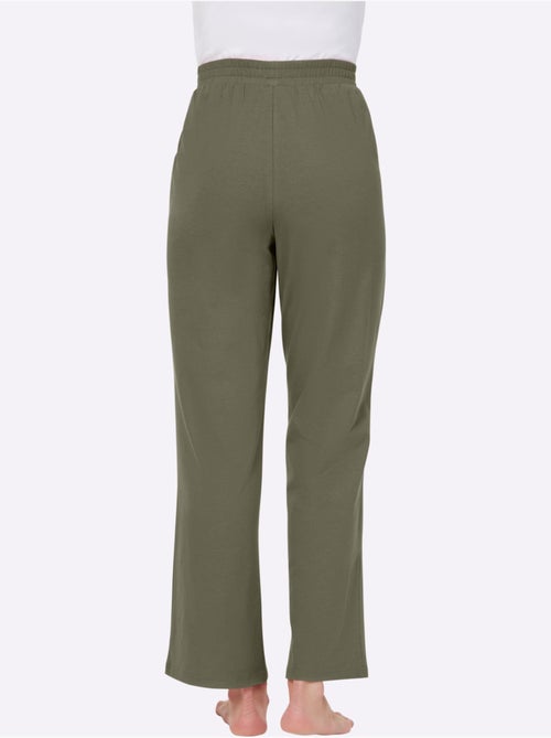 Pantalon léger à jambes droites avec ceinture élastique et poches latérales - taille courte - witt - Kiabi Pantalon léger à jambes droites avec ceinture élastique et poches latérales - taille courte - witt - Kiabi