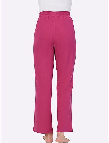 Pantalon léger à jambes droites avec ceinture élastique et poches latérales - taille courte - witt