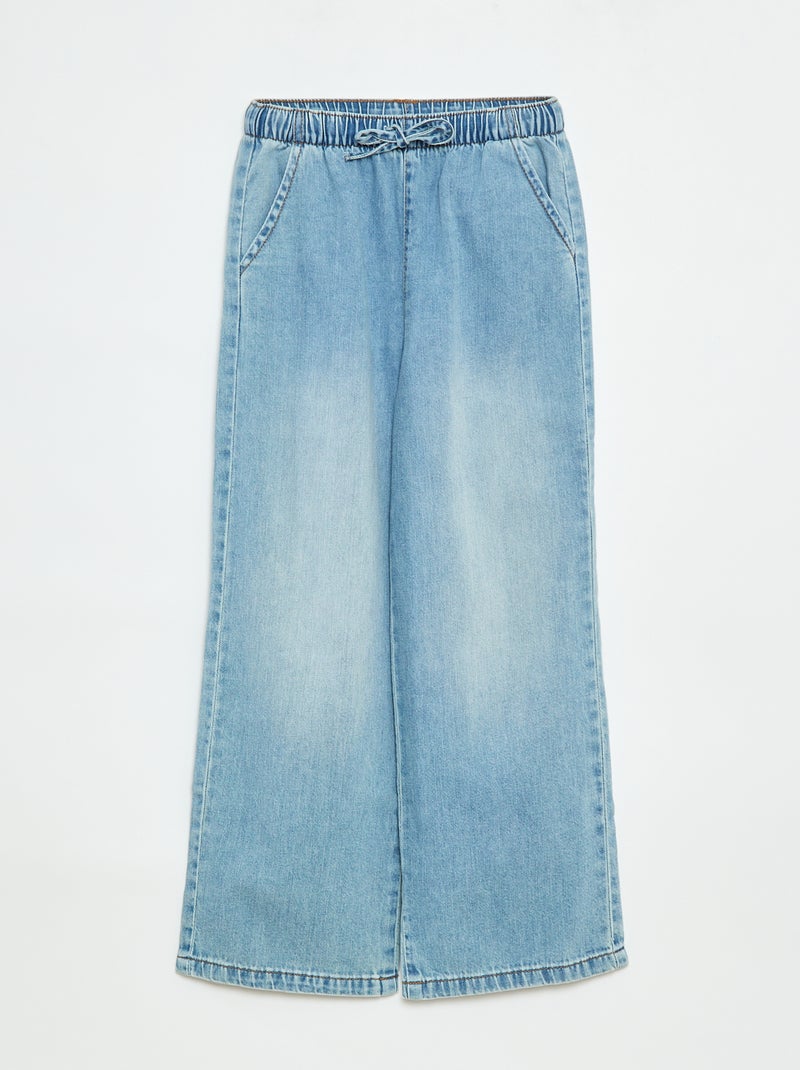 Pantalon léger à la coupe large Bleu - Kiabi
