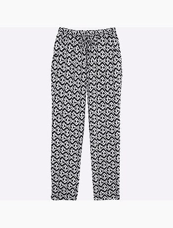 Pantalon léger avec ceinture élastique et poches pratiques - taille courte - moda vilona