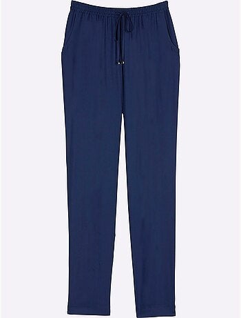 Pantalon léger avec ceinture élastique et 2 poches - taille standard - moda vilona