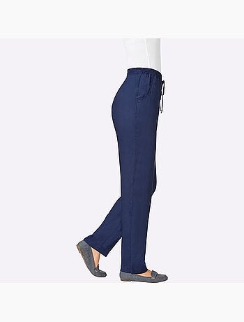 Pantalon léger avec motifs graphiques et ceinture élastique - taille standard - moda vilona