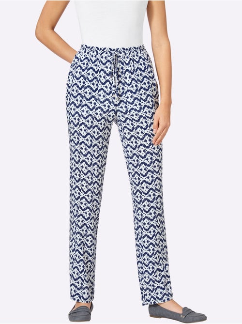 Pantalon léger avec ceinture élastique et poches pratiques - taille courte - moda vilona - Kiabi Pantalon léger avec ceinture élastique et poches pratiques - taille courte - moda vilona - Kiabi