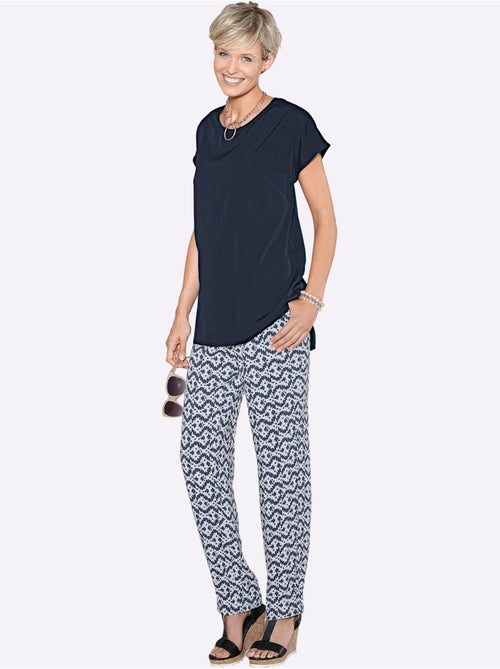 Pantalon léger avec ceinture élastique et poches pratiques - taille courte - moda vilona - Kiabi Pantalon léger avec ceinture élastique et poches pratiques - taille courte - moda vilona - Kiabi