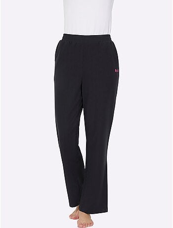 Pantalon léger à jambes droites avec ceinture élastique et poches latérales - taille courte - witt
