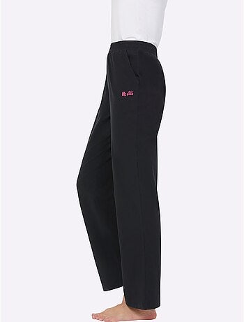 Pantalon léger à jambes droites avec ceinture élastique et poches latérales - taille courte - witt