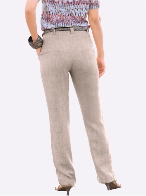 Pantalon léger en imitation lin à poches avec ceinture élastique - Taille standard - Witt - Kiabi Pantalon léger en imitation lin à poches avec ceinture élastique - Taille standard - Witt - Kiabi