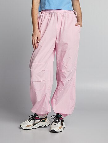 Pantalon de jogging taille haute - rose foncé - Kiabi - 12.00€