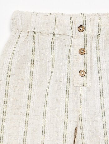 Pantalon léger rayé