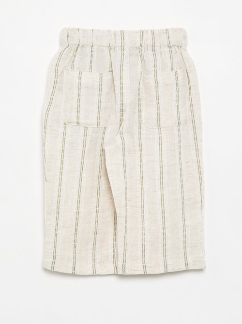 Pantalon léger rayé - Kiabi Pantalon léger rayé - Kiabi