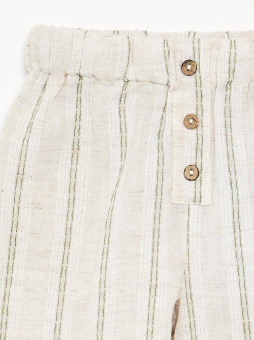 Pantalon léger rayé - Kiabi Pantalon léger rayé - Kiabi