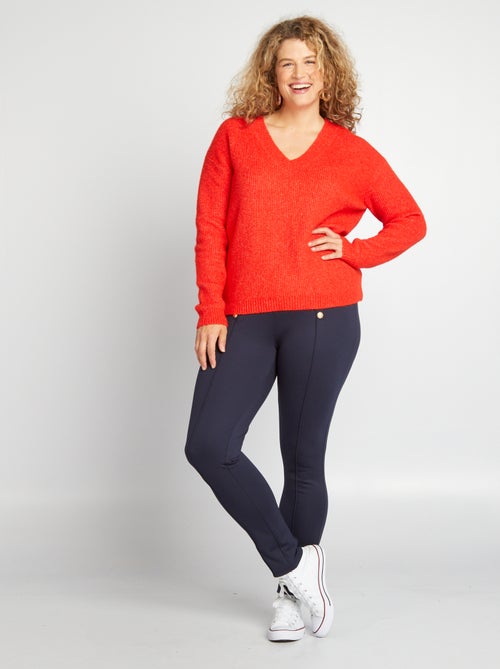 Pantalon legging avec boutons dorés - Kiabi