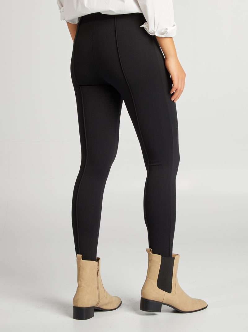 Pantalon legging avec boutons dorés fantaisies noir - Kiabi