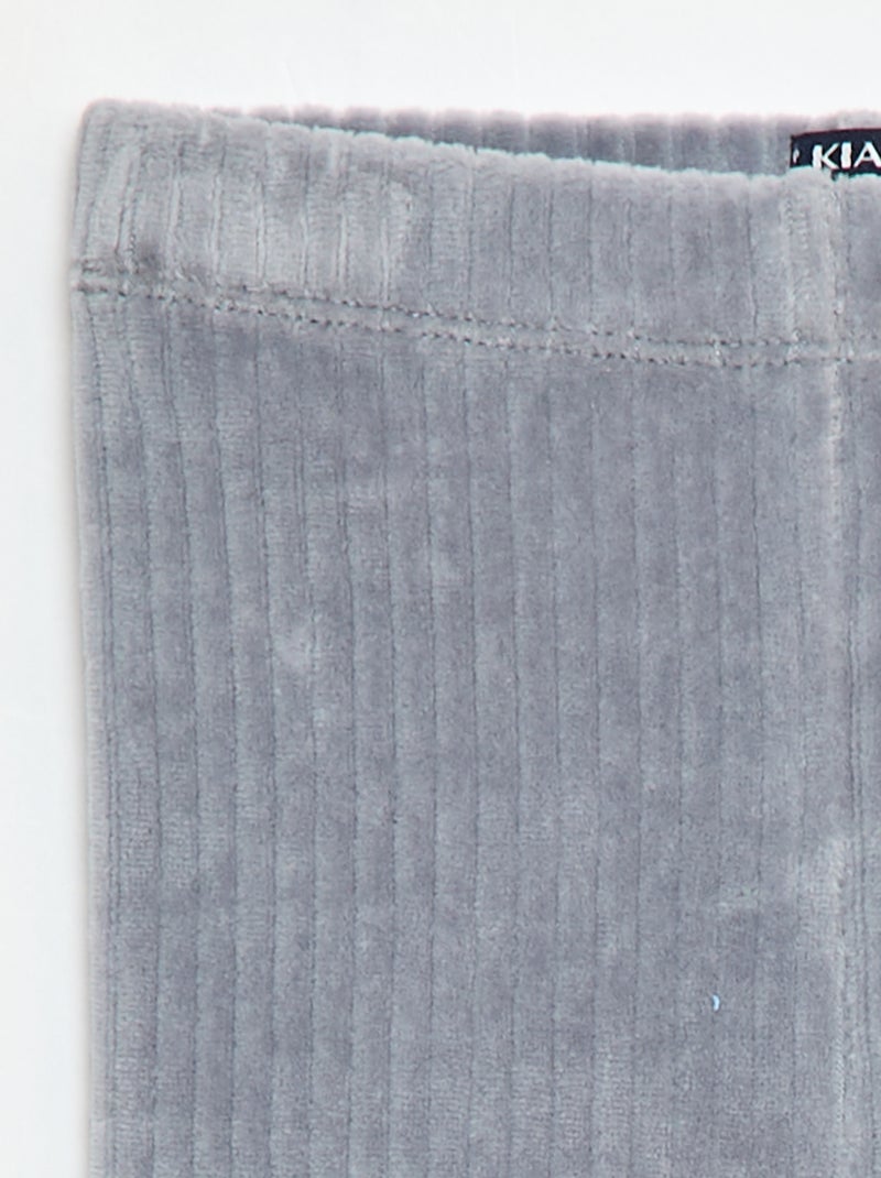 Pantalon legging en velours Bleu - Kiabi