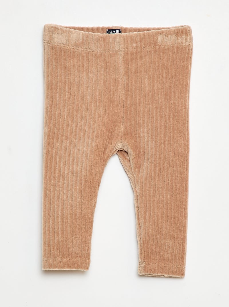 Pantalon legging en velours Marron - Kiabi