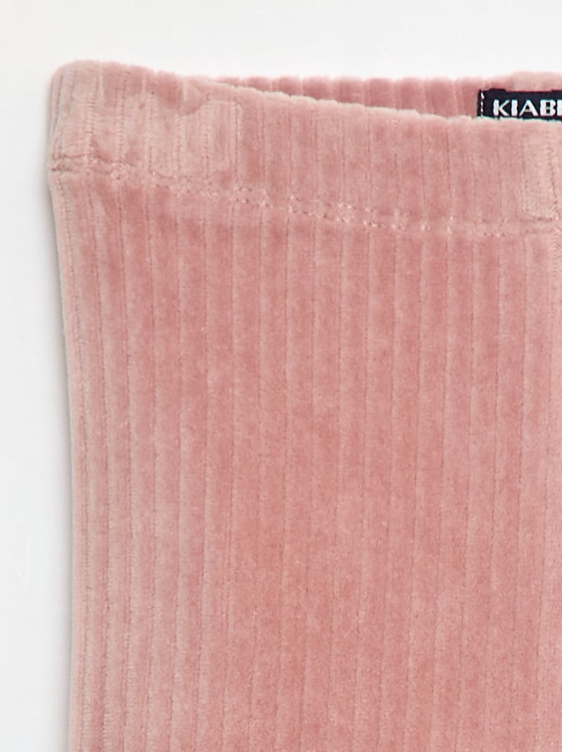 Pantalon legging en velours Rose - Kiabi