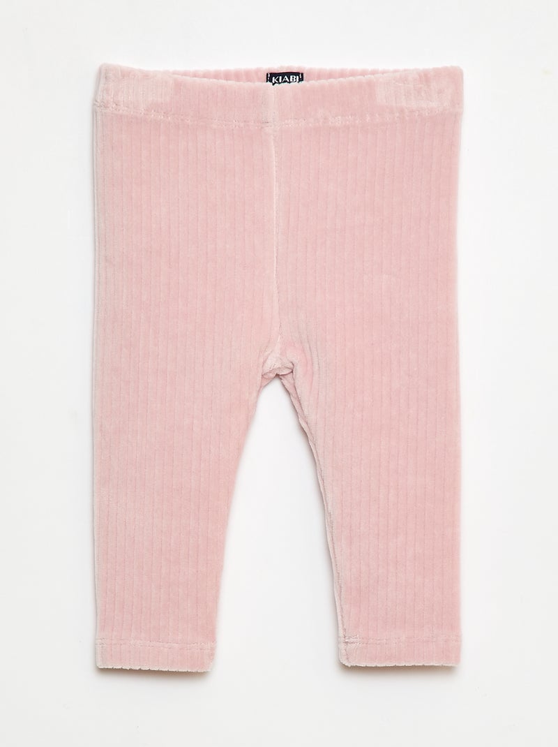 Pantalon legging en velours Violet - Kiabi