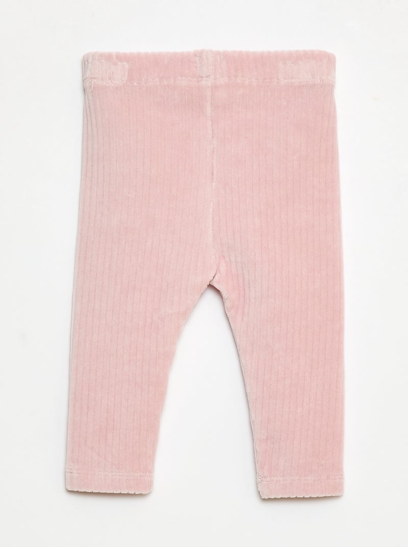 Pantalon legging en velours Violet - Kiabi