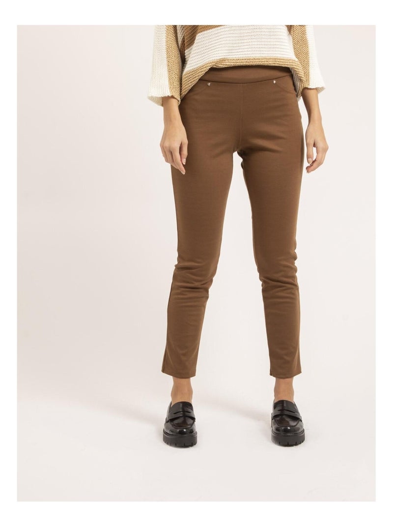 Pantalon legging EPLUME Marron - Kiabi
