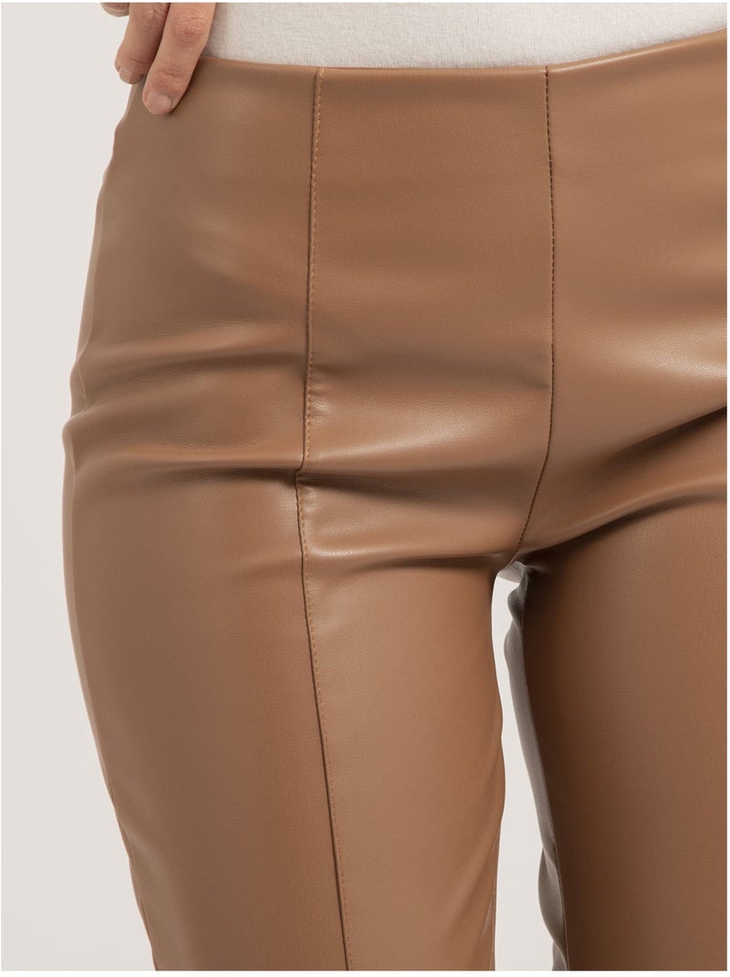 Pantalon legging simili elena Marron - Kiabi