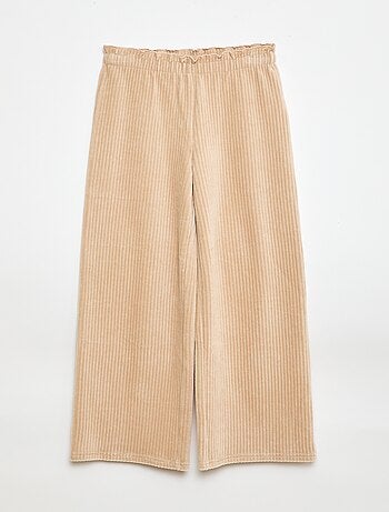 Pantalon legging wide leg en velours côtelé